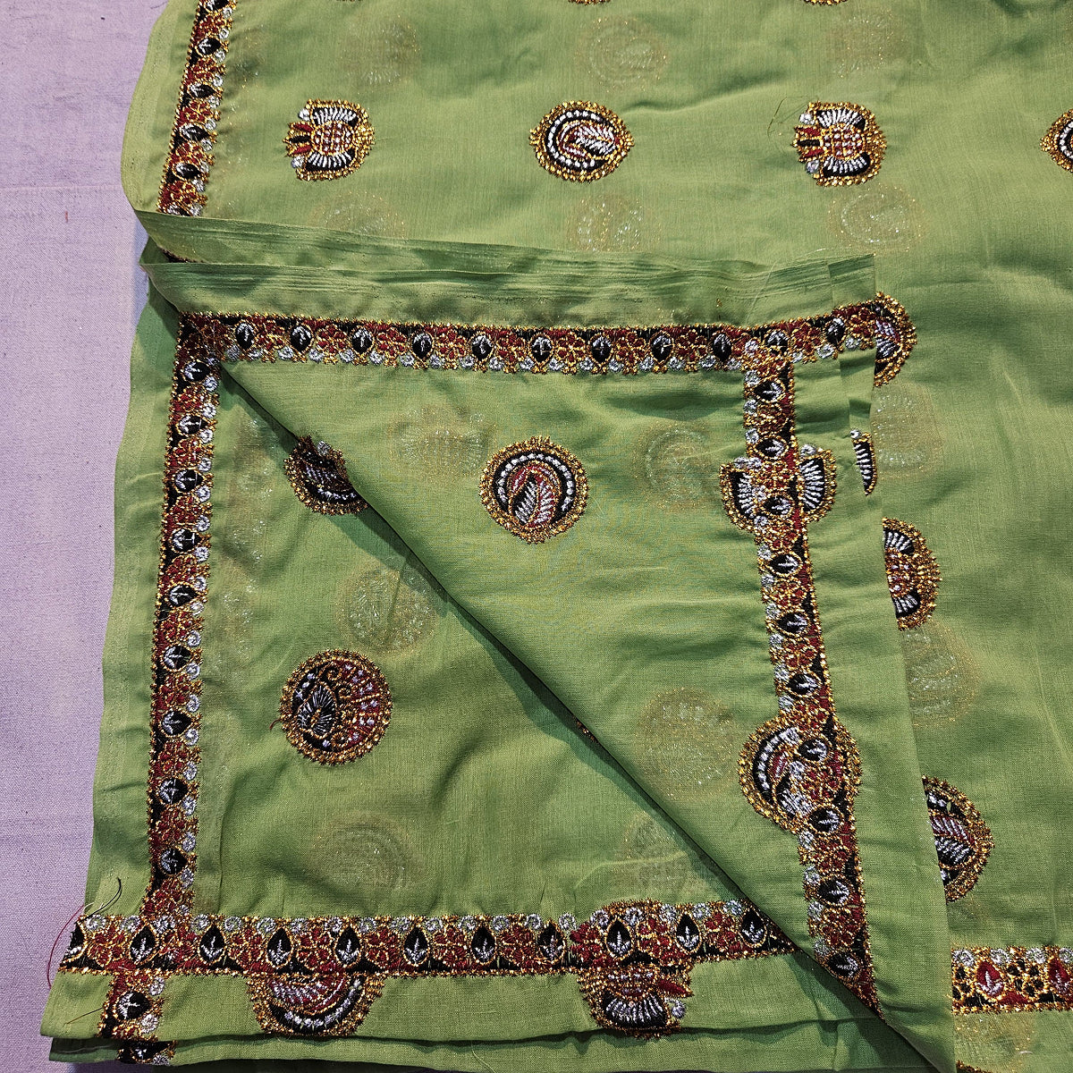 Rajasthani Meenawati Lehenga Choli with Mehandi Color Lugdi – Traditional Ethnic Wedding & Festive Wear