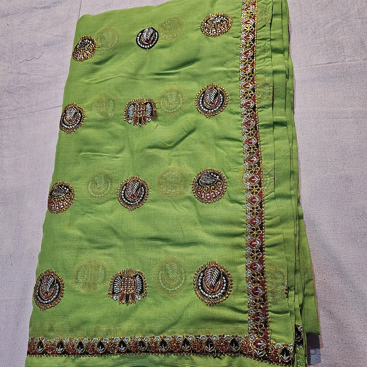 Rajasthani Meenawati Lehenga Choli with Mehandi Color Lugdi – Traditional Ethnic Wedding & Festive Wear