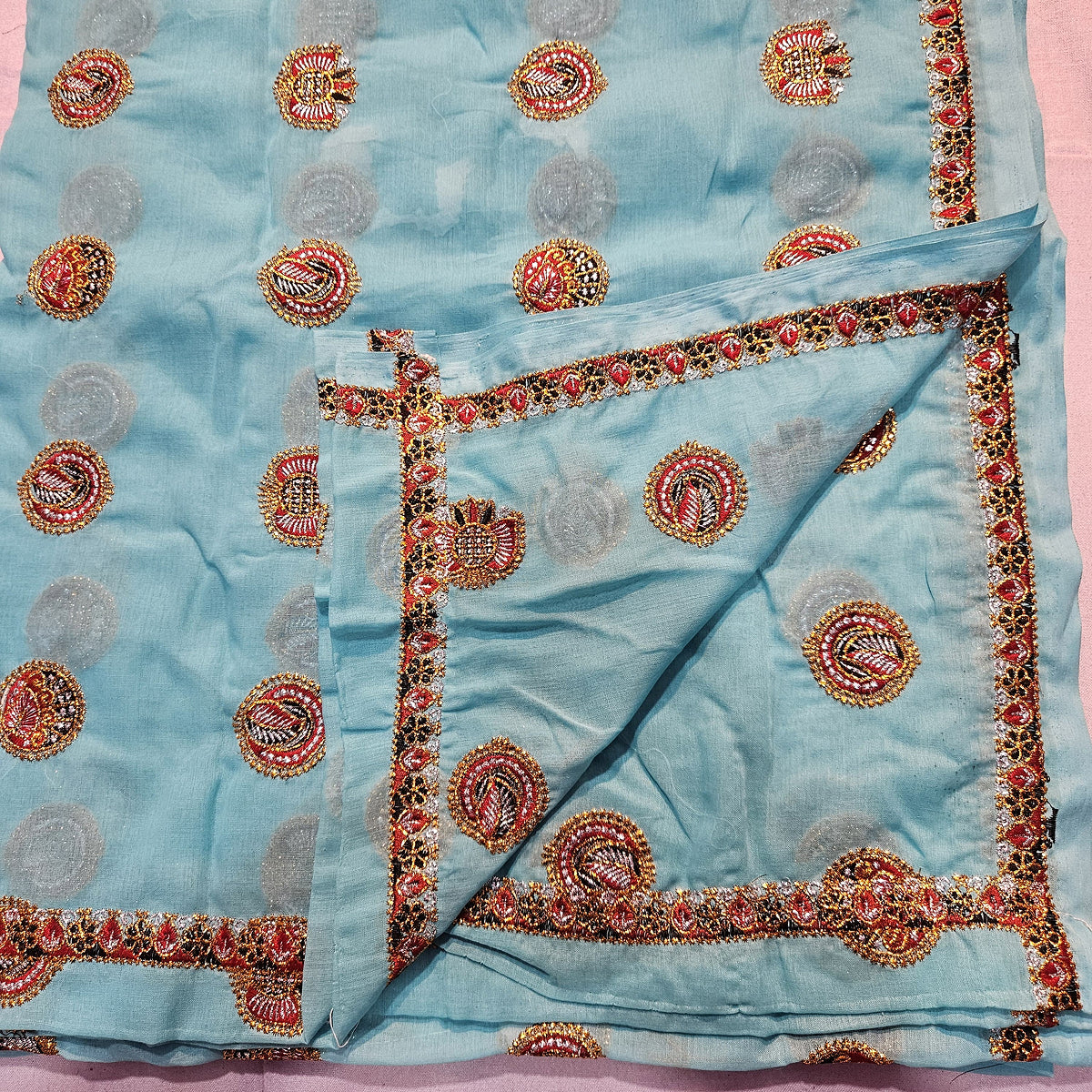 Rajasthani Meenawati Lehenga Choli for Women with Sky Blue Lugdi Lugdi – Traditional Ethnic Wedding & Festive Ghagra Choli