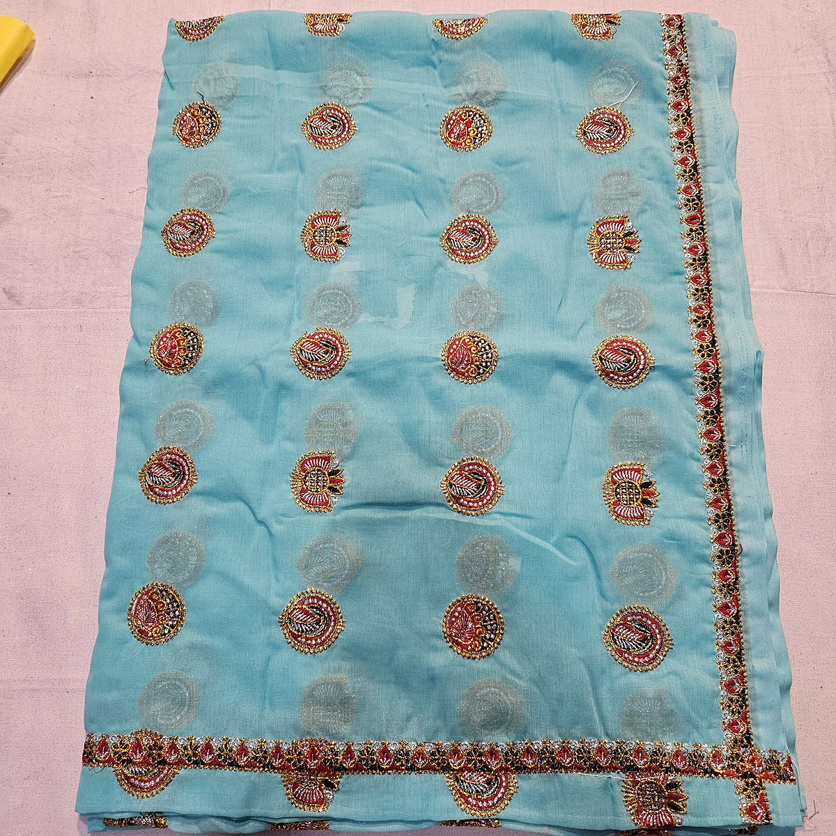 Rajasthani Meenawati Lehenga Choli for Women with Sky Blue Lugdi Lugdi – Traditional Ethnic Wedding & Festive Ghagra Choli