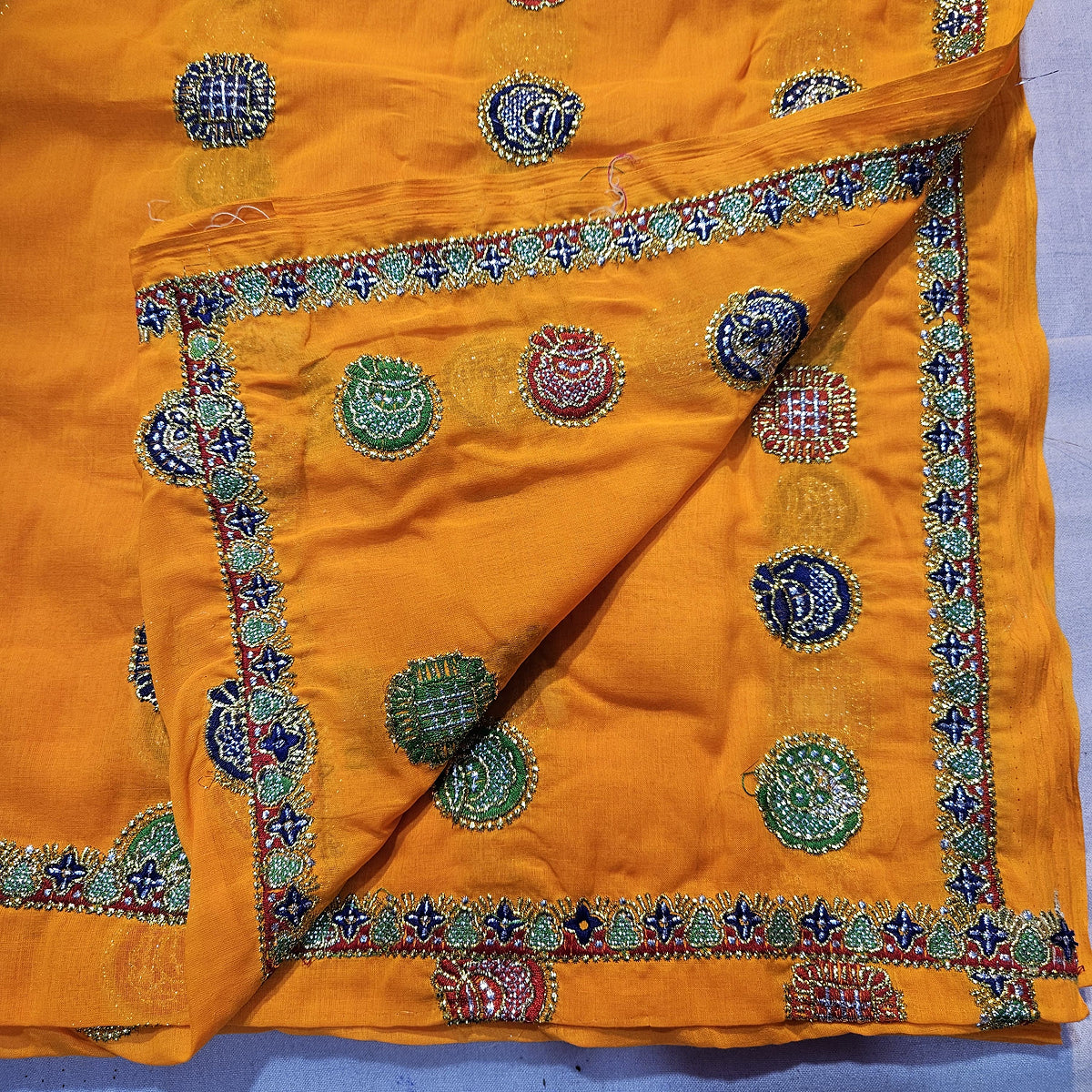 Ethnic Lehenga Choli with Yellow Lugdi – Rajasthani Meenawati Style
