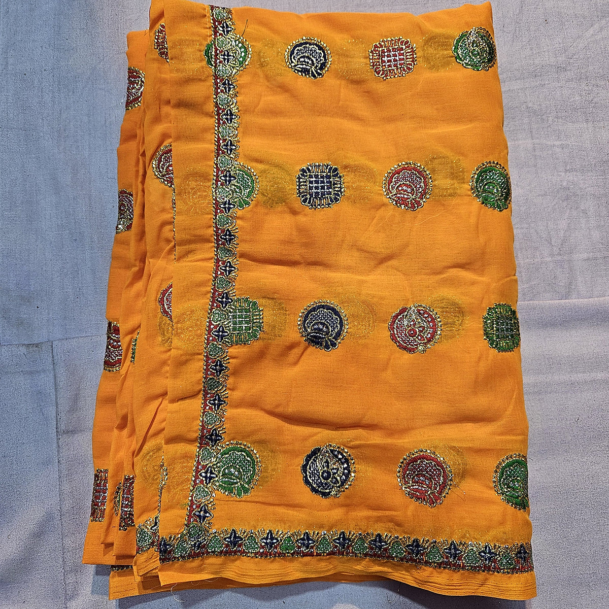 Ethnic Lehenga Choli with Yellow Lugdi – Rajasthani Meenawati Style