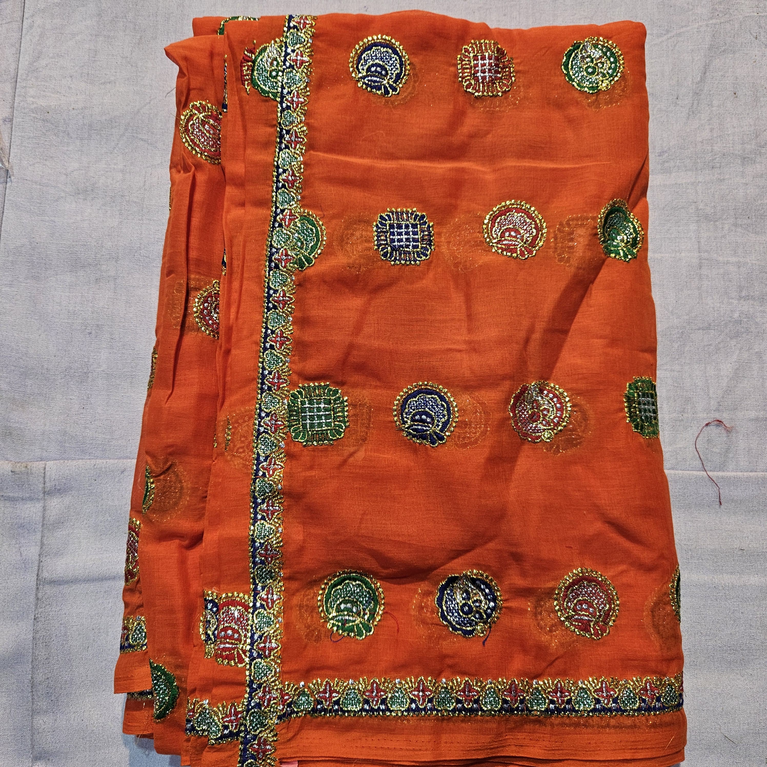 Rajasthani Meenawati Dress – Burnt Orange Lugdi/Choli for Weddings