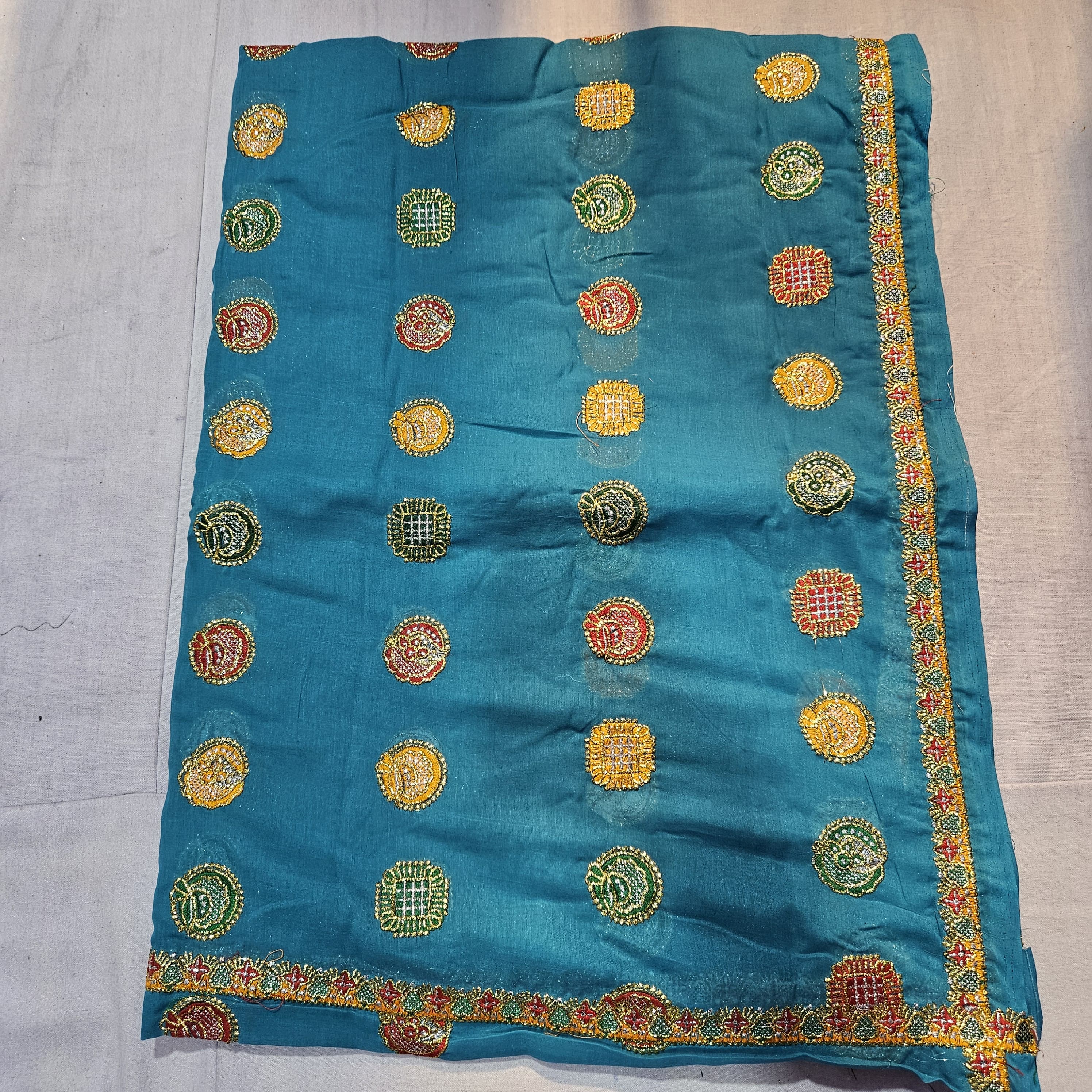 Traditional Meenawati Ghagra Choli – Dark Teal Green Lugdi, Rajasthani Ethnic Wear