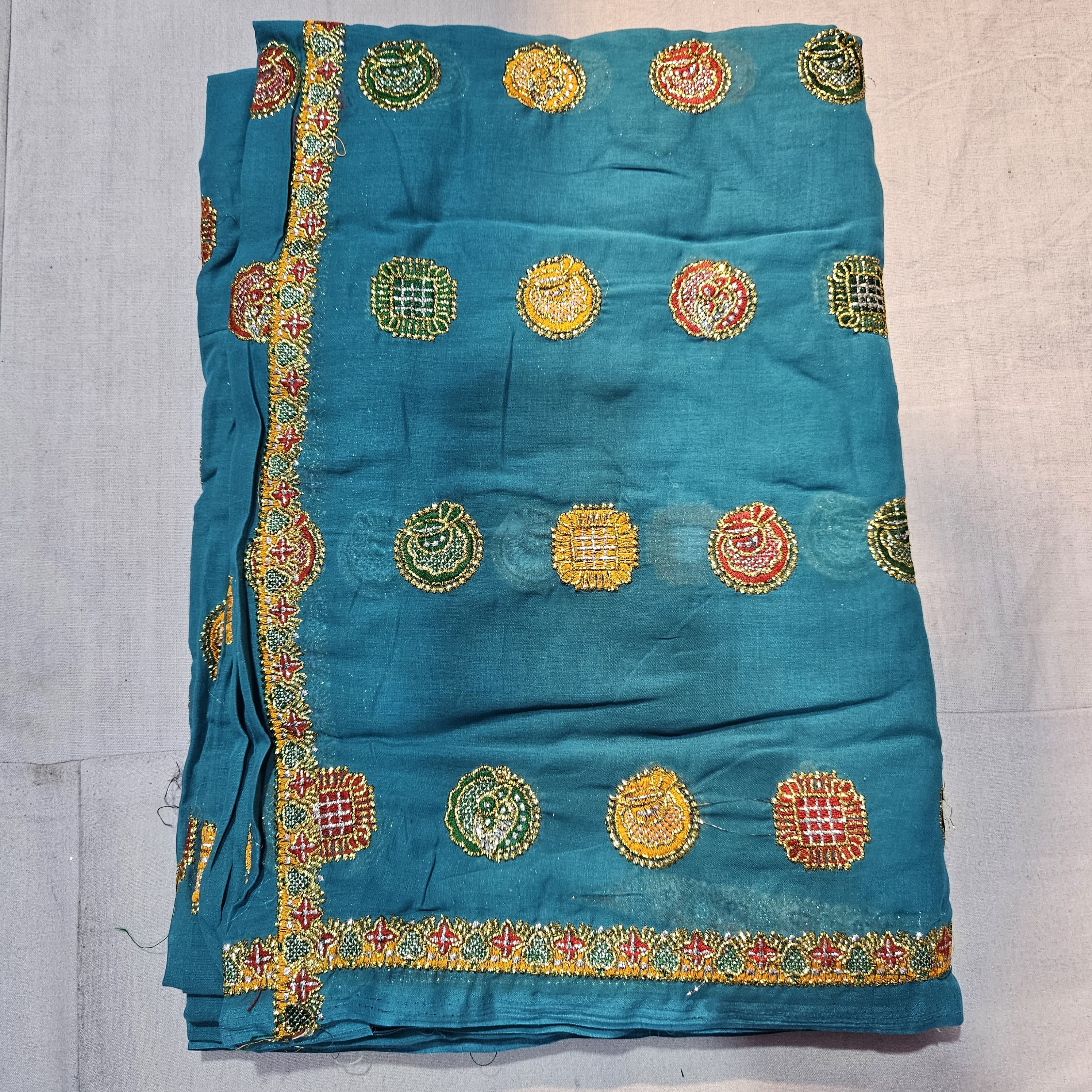 Traditional Meenawati Ghagra Choli – Dark Teal Green Lugdi, Rajasthani Ethnic Wear
