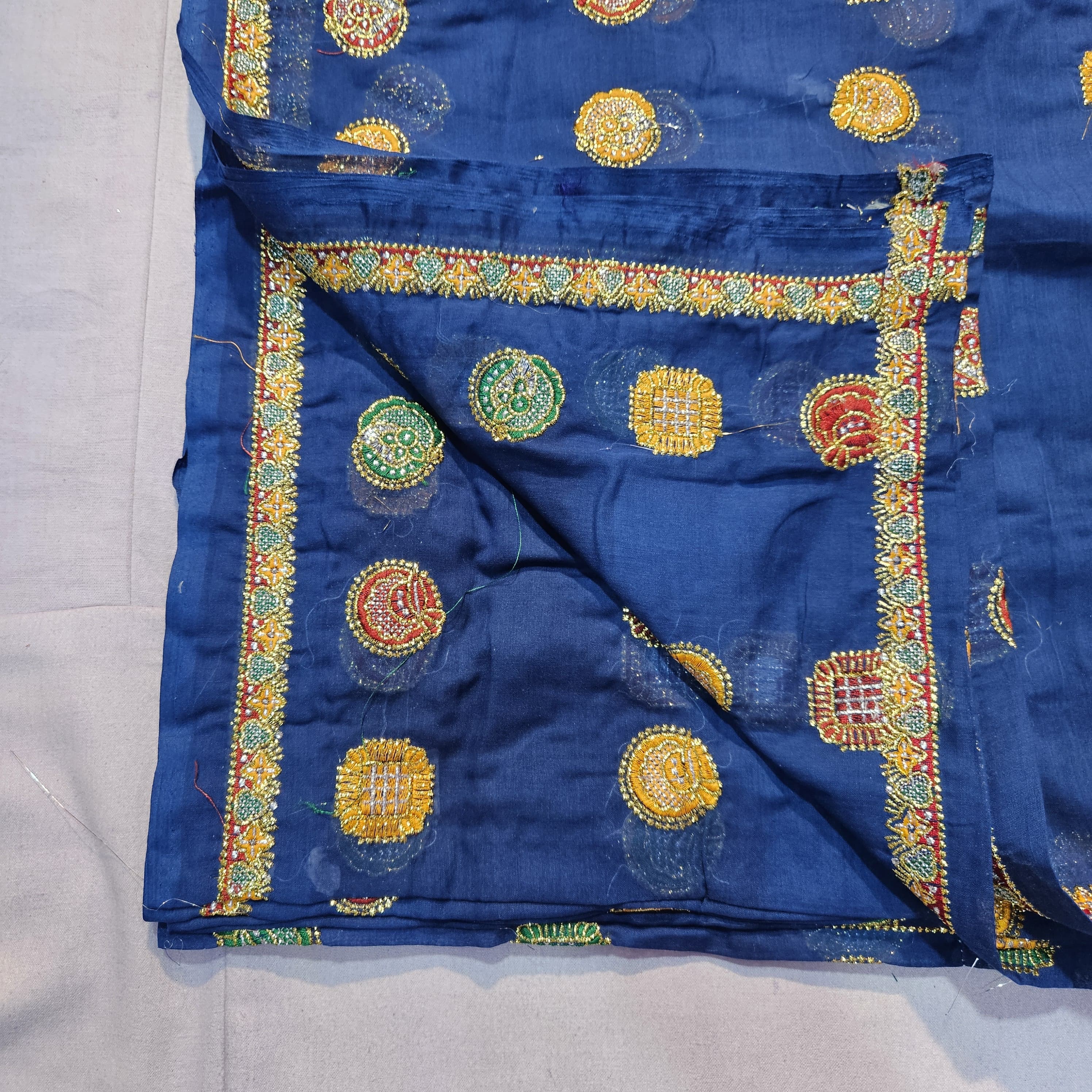 Rajasthani Meenawati Lehenga Choli with Navy Blue Lugdi – Traditional Festive Wear