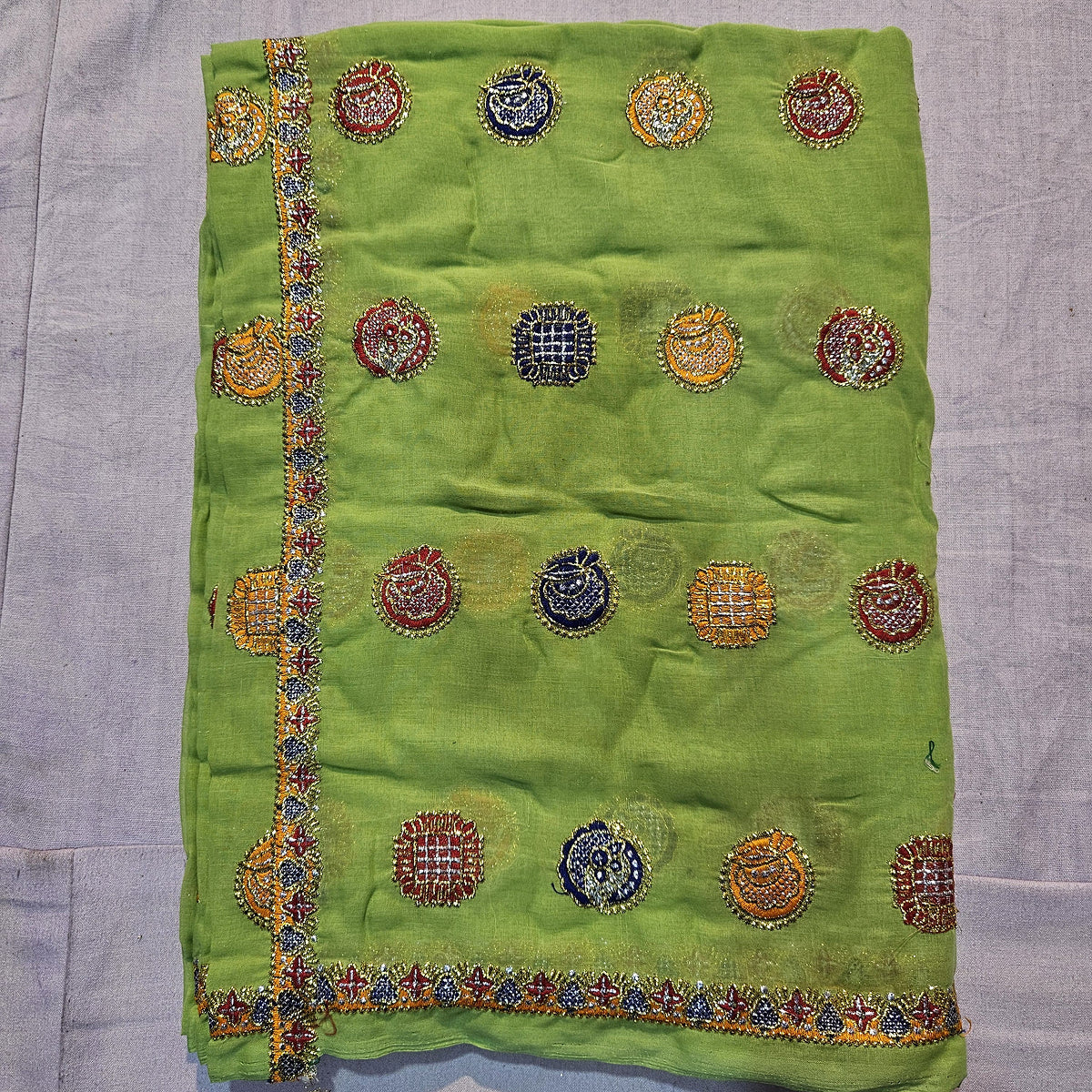 raditional Meenawati Ghagra Choli – Mehandi Color Lugdi , Ethnic Wedding Wear