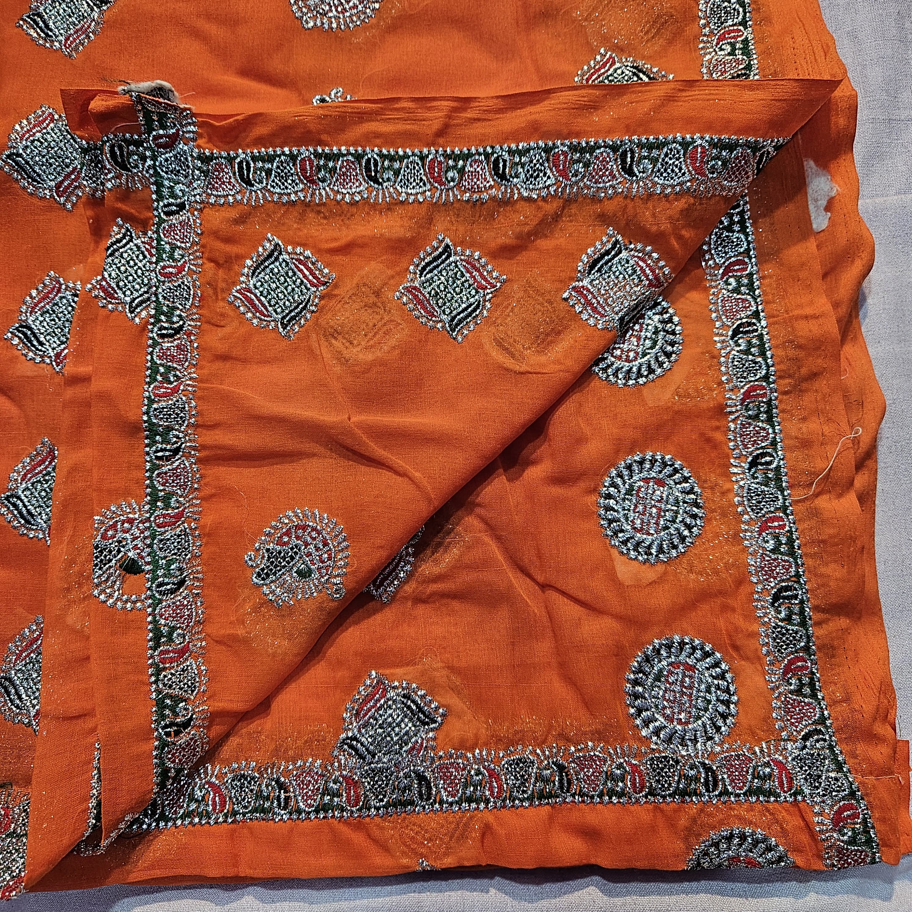 Meenawati Ghagra Choli with Orange Lugdi – Perfect for Weddings & Festivals