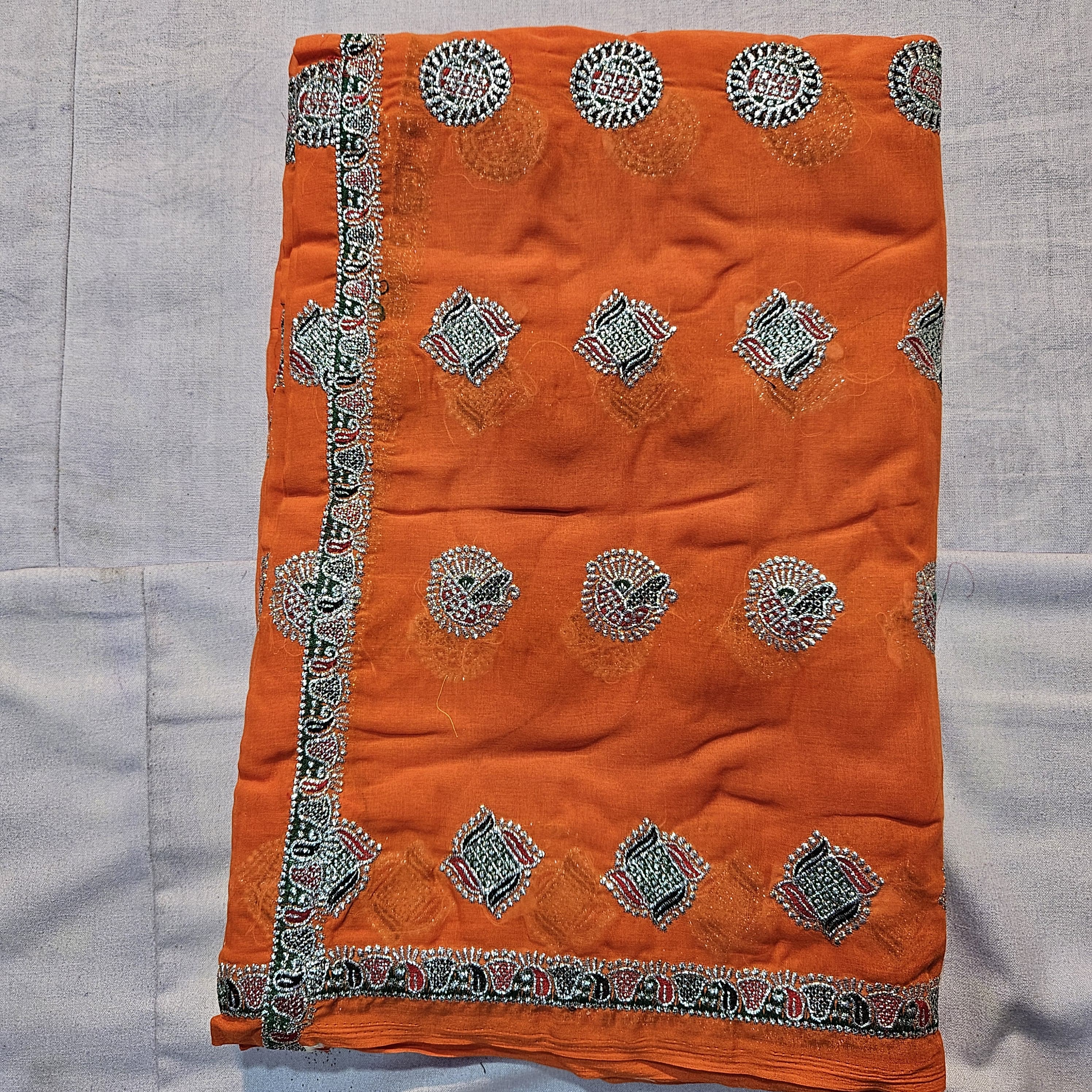 Meenawati Ghagra Choli with Orange Lugdi – Perfect for Weddings & Festivals