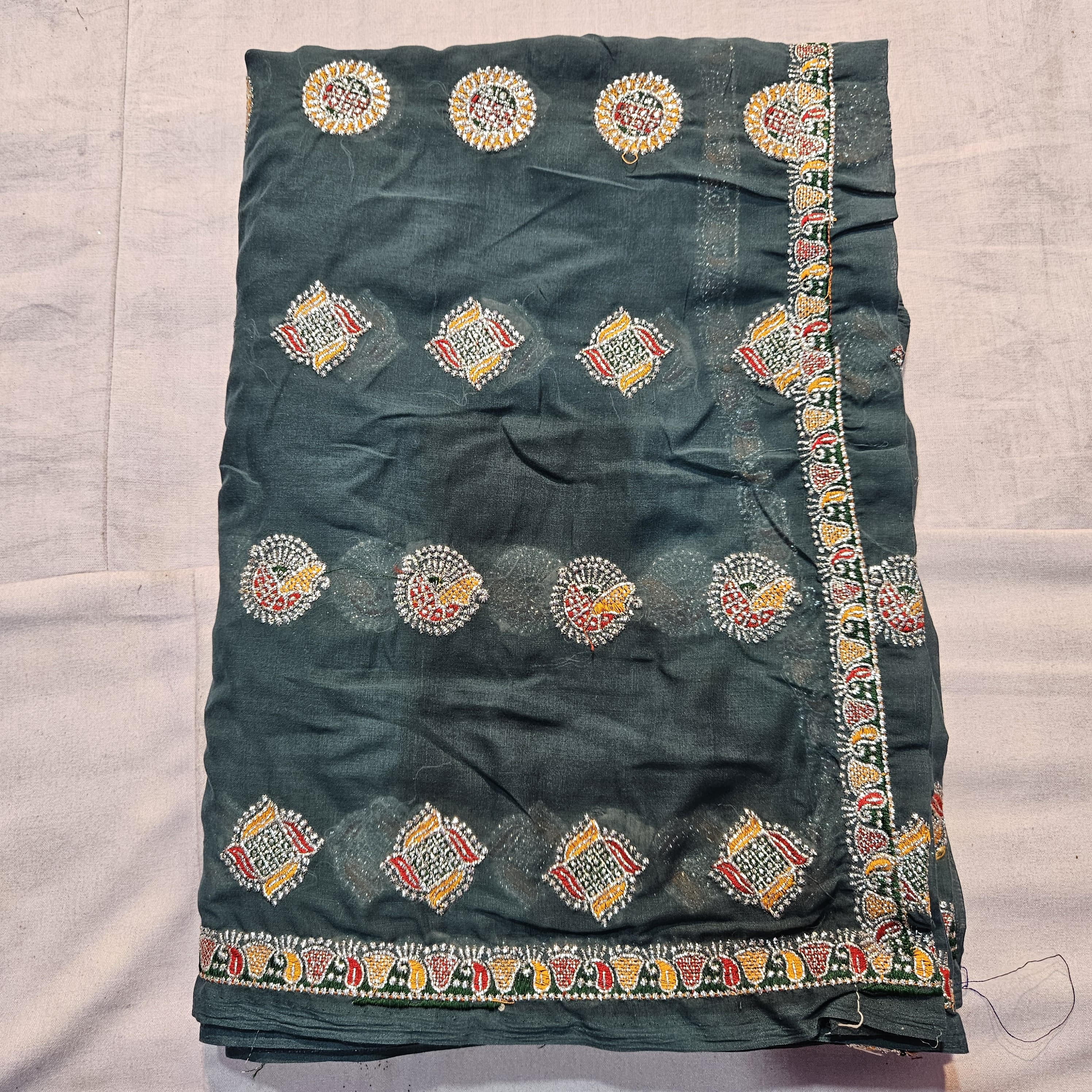 Ethnic Lehenga Choli with Teal Green Lugdi – Rajasthani Meenawati Style