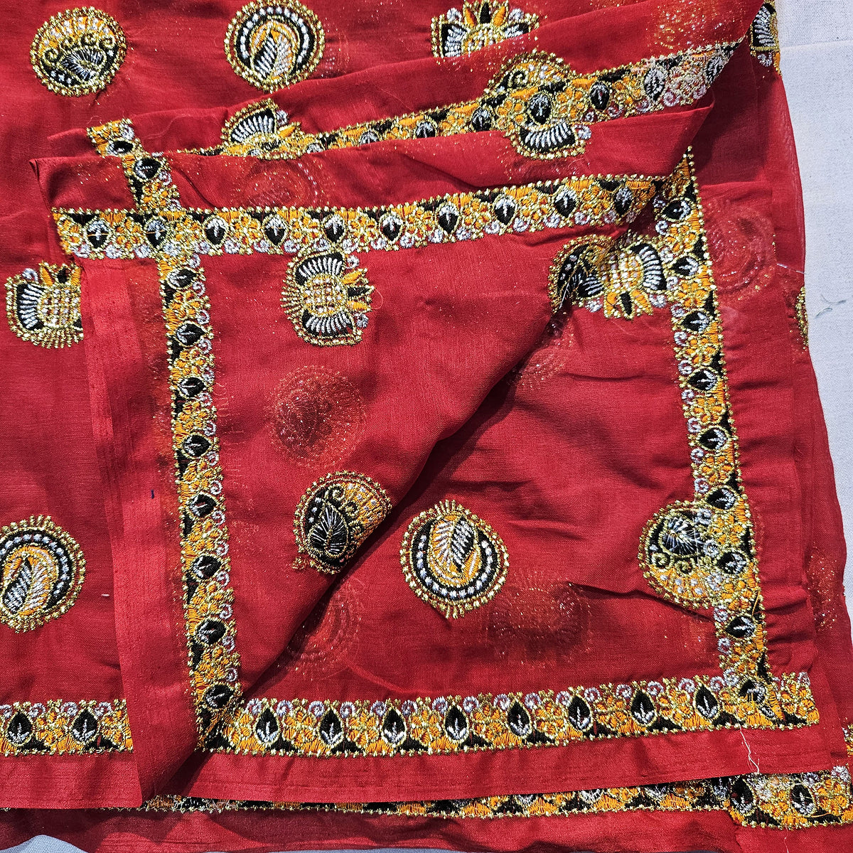 Rajasthani Meenawati Lehenga with Red Lugdi – Ethnic Festive Wear