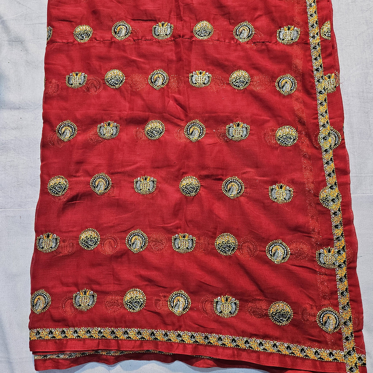 Rajasthani Meenawati Lehenga with Red Lugdi – Ethnic Festive Wear