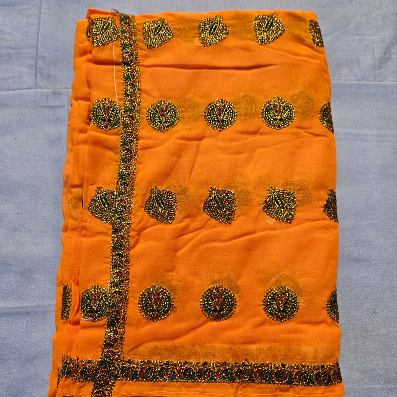 Yellow Festive Meenawati Lugdi | Rajasthani Lugdi Dupatta Outfit