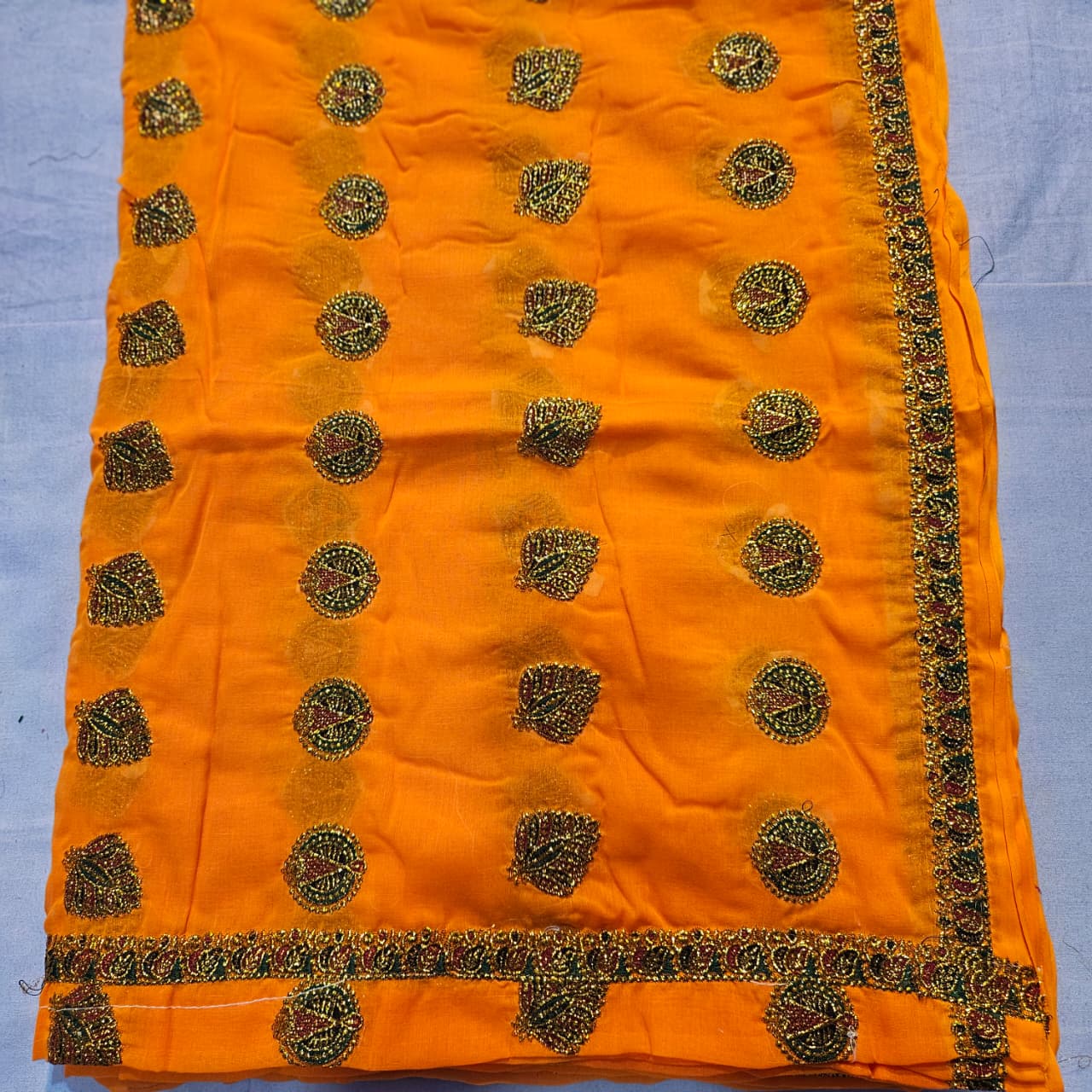 Yellow Festive Meenawati Lugdi | Rajasthani Lugdi Dupatta Outfit