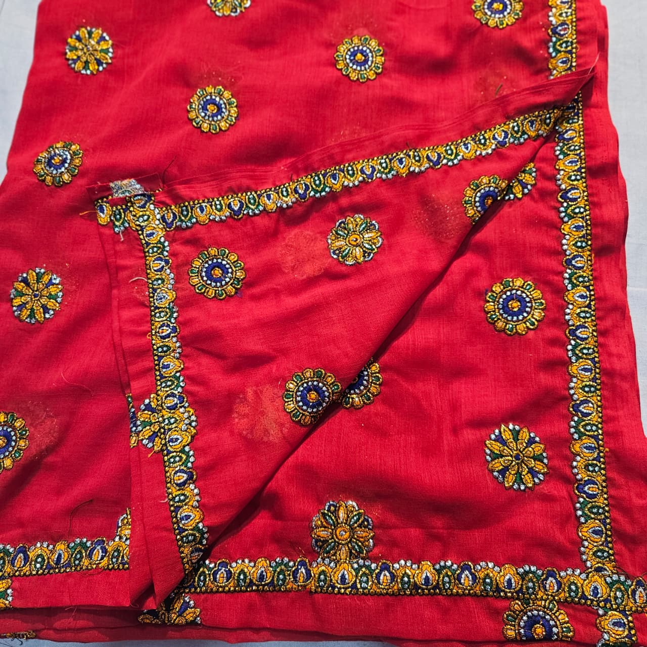 Traditional Red Meenawati Lugdi/Choli | Rajasthani Festive Dress