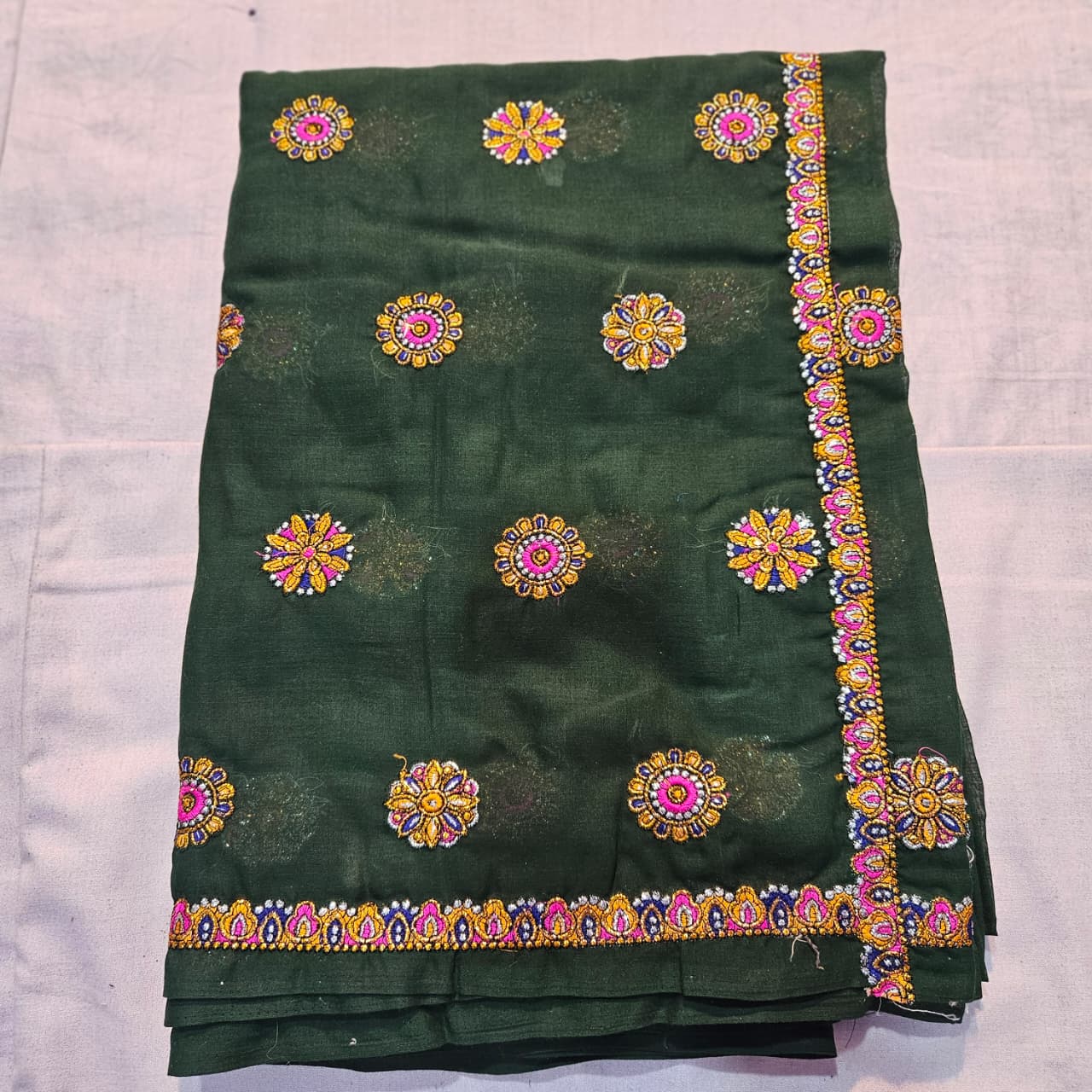 Dark Green Rajasthani Meenawati Lehenga Choli | Traditional Lugdi Dupatta Dress