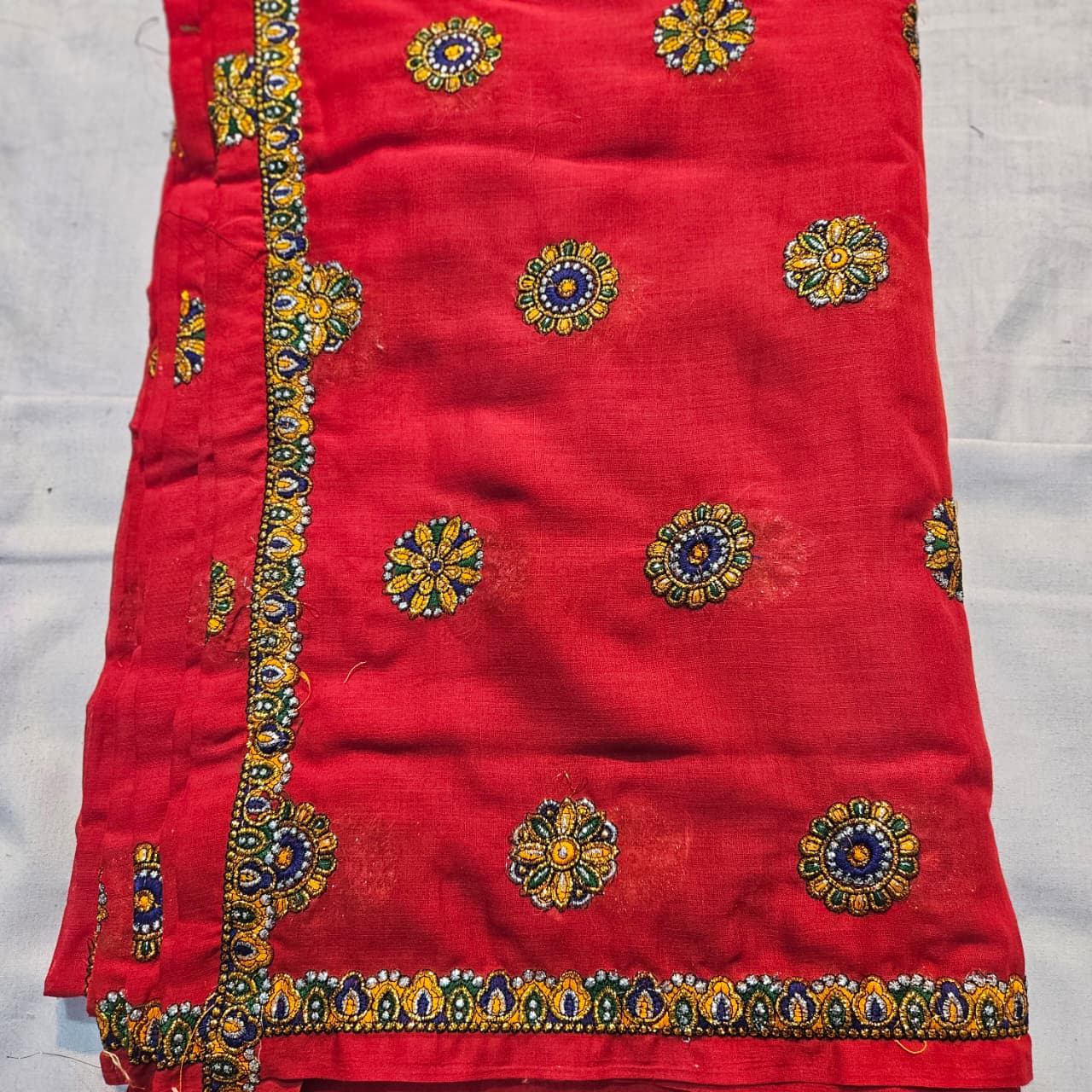 Traditional Red Meenawati Lugdi/Choli | Rajasthani Festive Dress