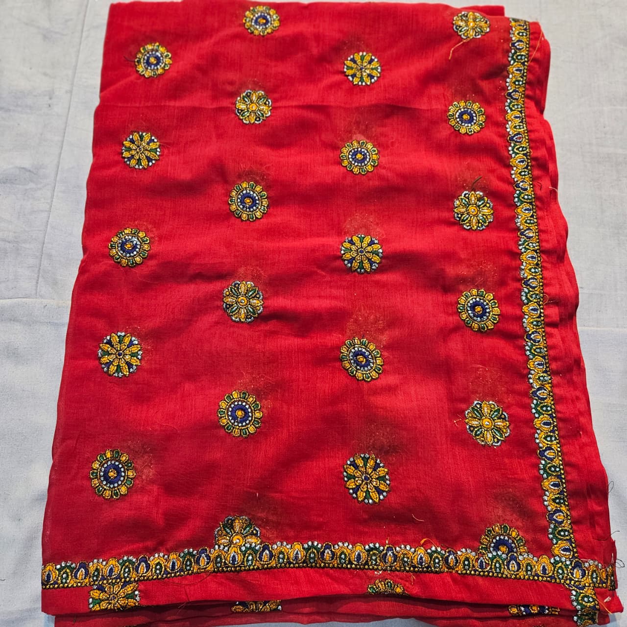 Traditional Red Meenawati Lugdi/Choli | Rajasthani Festive Dress