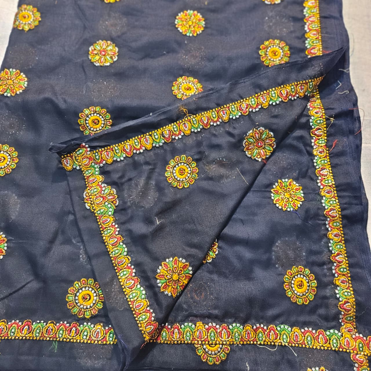 Rajasthani Navy Blue Meenawati Dress | Traditional Lugdi Lehenga Choli